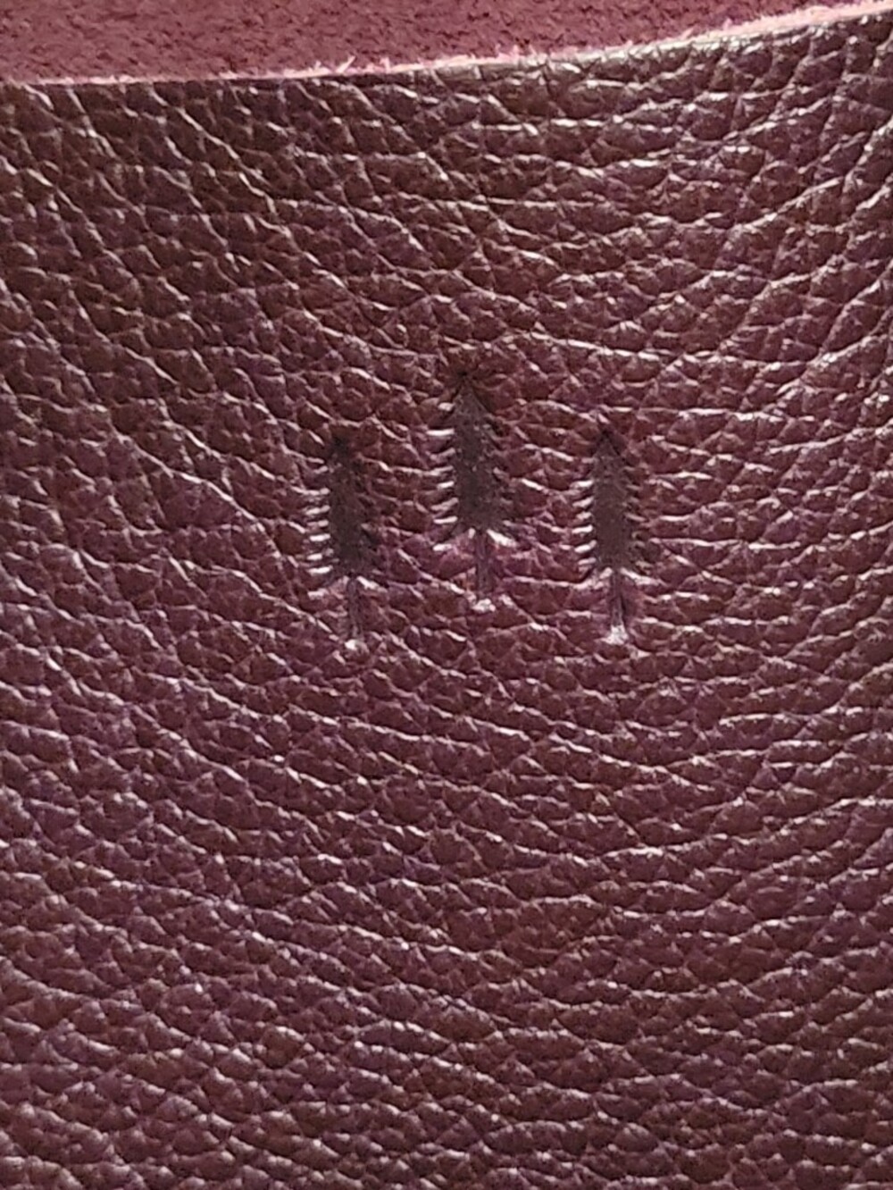 Portland Leather Plum Pebbled Shoulder Bag with Adjustable Strap - Picture 3 of 6